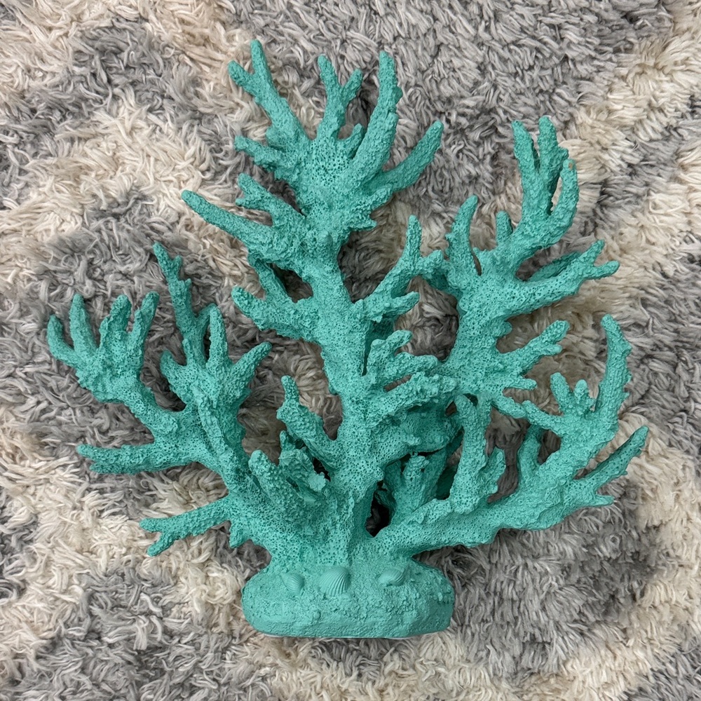 Decorative Teal Coral Sculpture